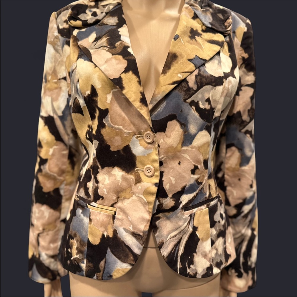 Vintage Stylish Women's Floral Blazer